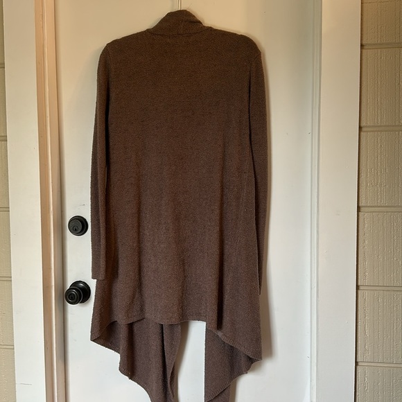 Barefoot Dreams Bamboo Chic Lite Drape Front Wrap Cardigan Cocoa Large/XL - Picture 5 of 5